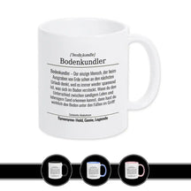 Tasse für Bodenkundler Weiß Geschenkidee Weihnachten