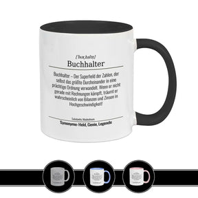 Tasse für Buchhalter Schwarz Geschenkidee Weihnachten