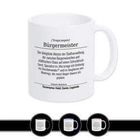 Tasse für Bürgermeister Weiß Geschenkidee Weihnachten