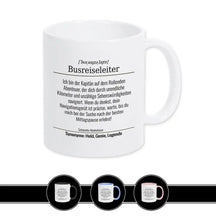 Tasse für Busreiseleiter Weiß Geschenkidee Weihnachten