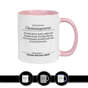 Tasse für Chemieingenieur Altrosa Geschenkidee Weihnachten