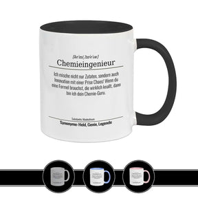 Tasse für Chemieingenieur Schwarz Geschenkidee Weihnachten