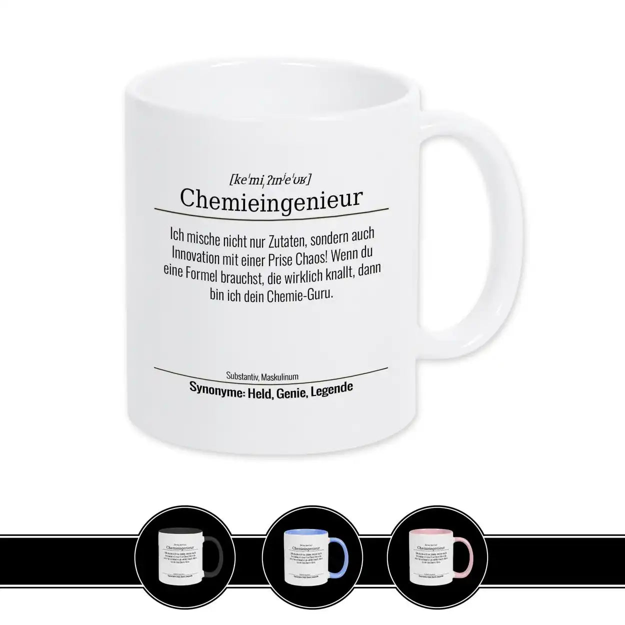 Tasse für Chemieingenieur Weiß Geschenkidee Weihnachten