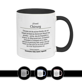 Tasse für Chirurg Schwarz Geschenkidee Weihnachten