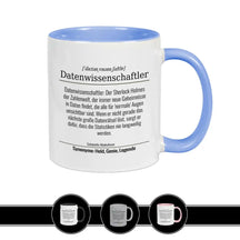 Tasse für Datenwissenschaftler Hellblau Geschenkidee Weihnachten