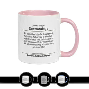 Tasse für Dermatologe Altrosa Geschenkidee Weihnachten