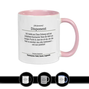 Tasse für Disponent Altrosa Geschenkidee Weihnachten