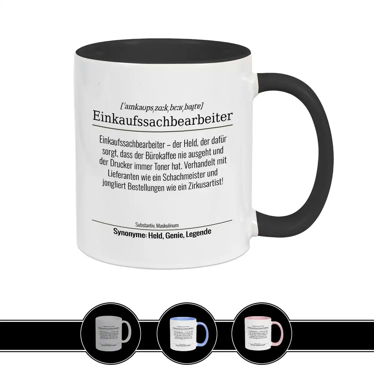 Tasse für Einkaufssachbearbeiter Schwarz Geschenkidee Weihnachten