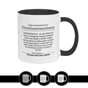 Tasse für Einzelhandelskaufmann Schwarz Geschenkidee Weihnachten