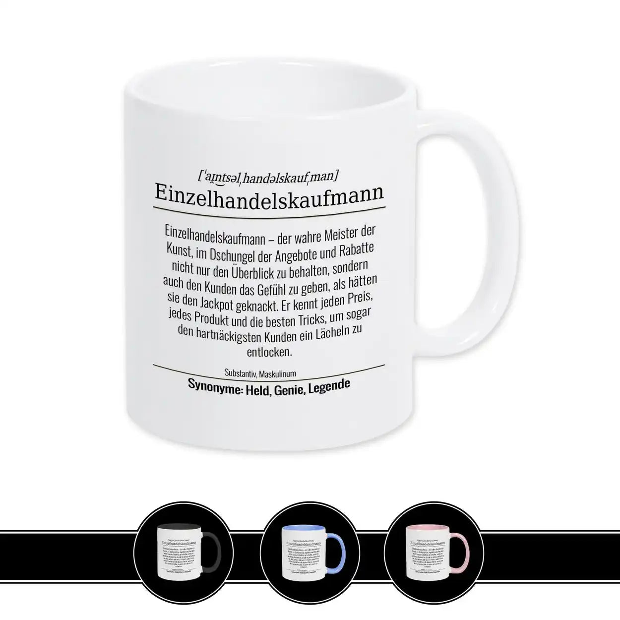 Tasse für Einzelhandelskaufmann Weiß Geschenkidee Weihnachten