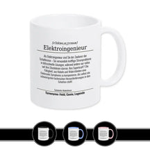 Tasse für Elektroingenieur Berufstassen Druckerino Weiß  