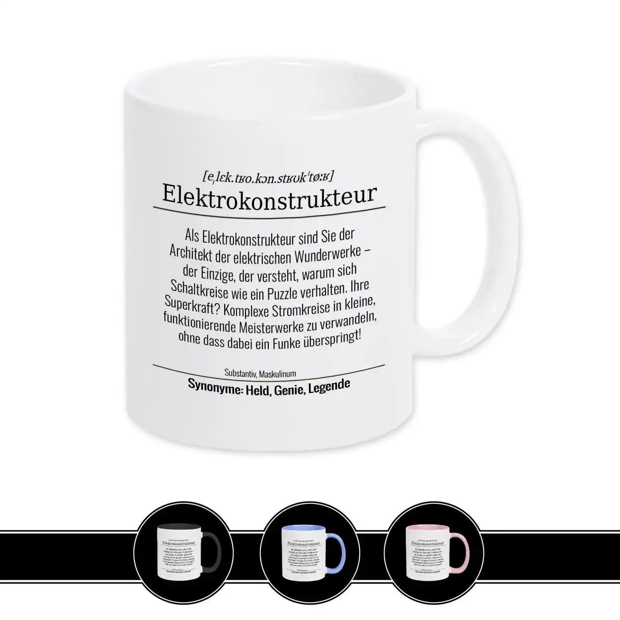 Tasse für Elektrokonstrukteur Weiß Geschenkidee Weihnachten