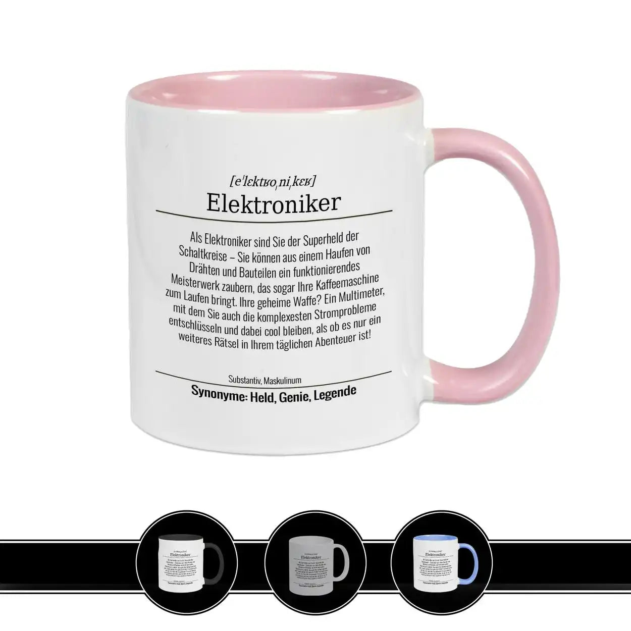 Tasse für Elektroniker Altrosa Geschenkidee Weihnachten