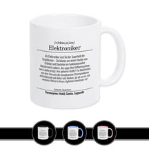 Tasse für Elektroniker Weiß Geschenkidee Weihnachten