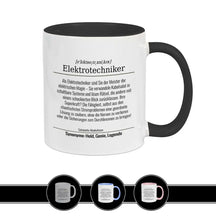 Tasse für Elektrotechniker Schwarz Geschenkidee Weihnachten