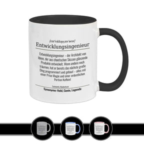 Tasse für Entwicklungsingenieur Schwarz Geschenkidee Weihnachten