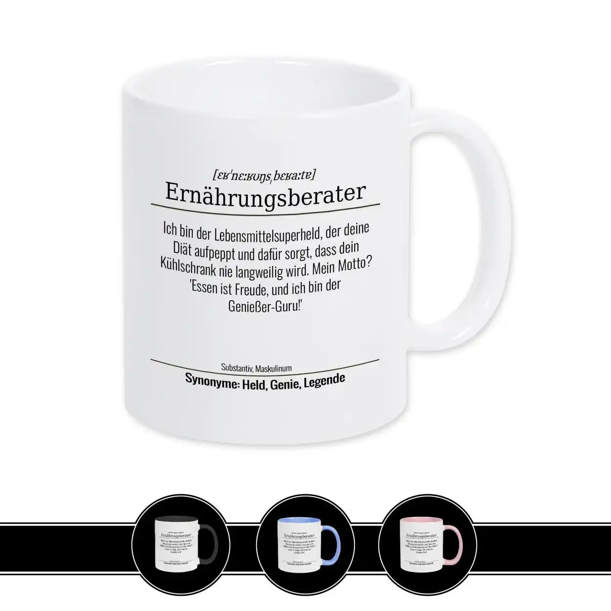 Tasse für Ernährungsberater Weiß Geschenkidee Weihnachten