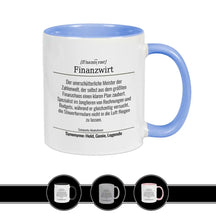 Tasse für Finanzwirt Hellblau Geschenkidee Weihnachten