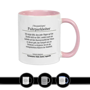 Tasse für Fuhrparkleiter Altrosa Geschenkidee Weihnachten