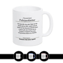 Tasse für Fuhrparkleiter Weiß Geschenkidee Weihnachten