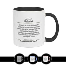 Tasse für Galerist Schwarz Geschenkidee Weihnachten