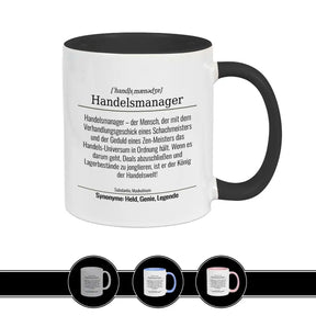 Tasse für Handelsmanager Berufstassen Druckerino Schwarz  