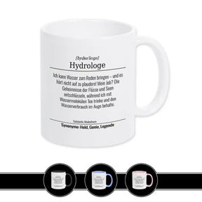 Tasse für Hydrologe Weiß Geschenkidee Weihnachten