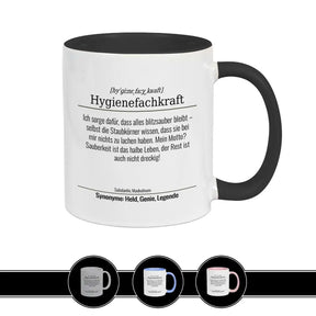 Tasse für Hygienefachkraft Schwarz Geschenkidee Weihnachten