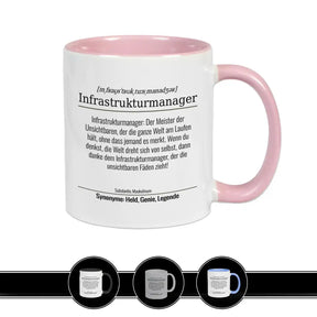 Tasse für Infrastrukturmanager Altrosa Geschenkidee Weihnachten