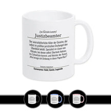 Tasse für Justizbeamter Weiß Geschenkidee Weihnachten