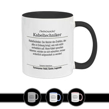 Tasse für Kabeltechniker Schwarz Geschenkidee Weihnachten