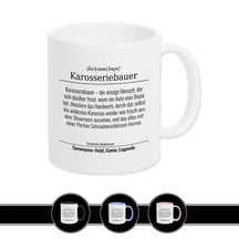 Tasse für Karosseriebauer Weiß Geschenkidee Weihnachten