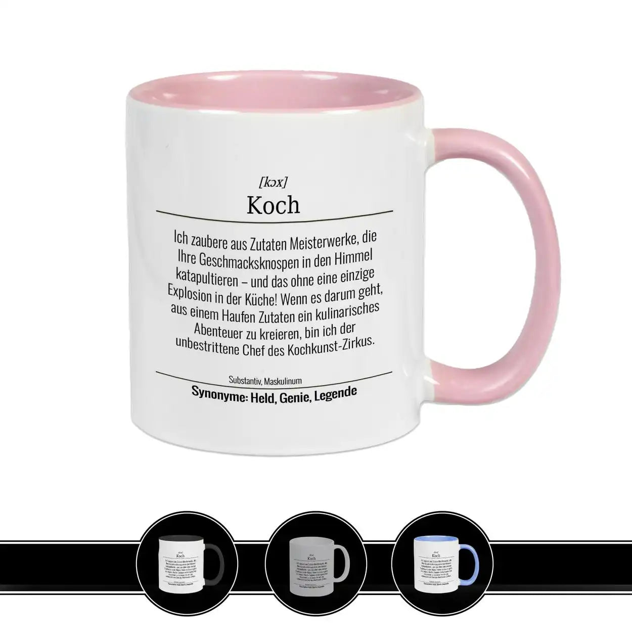 Tasse für Koch Altrosa Geschenkidee Weihnachten