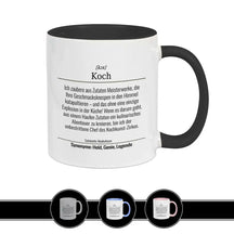 Tasse für Koch Schwarz Geschenkidee Weihnachten