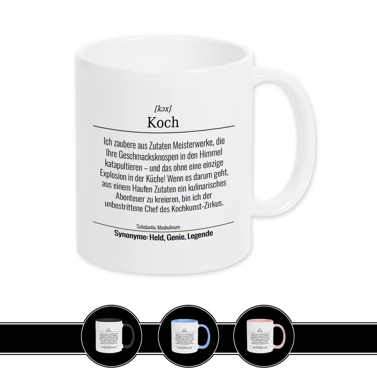 Tasse für Koch Weiß Geschenkidee Weihnachten