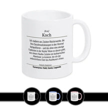 Tasse für Koch Weiß Geschenkidee Weihnachten