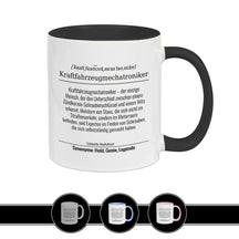 Tasse für Kraftfahrzeugmechatroniker Schwarz Geschenkidee Weihnachten