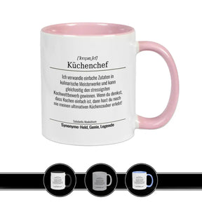 Tasse für Küchenchef Altrosa Geschenkidee Weihnachten