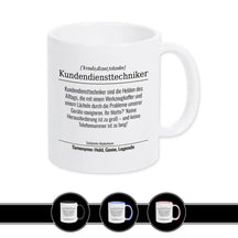 Tasse für Kundendiensttechniker Weiß Geschenkidee Weihnachten