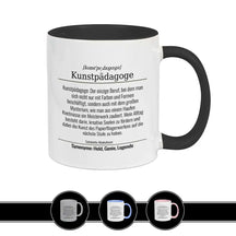 Tasse für Kunstpädagoge Schwarz Geschenkidee Weihnachten