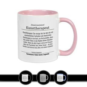 Tasse für Kunsttherapeut Altrosa Geschenkidee Weihnachten