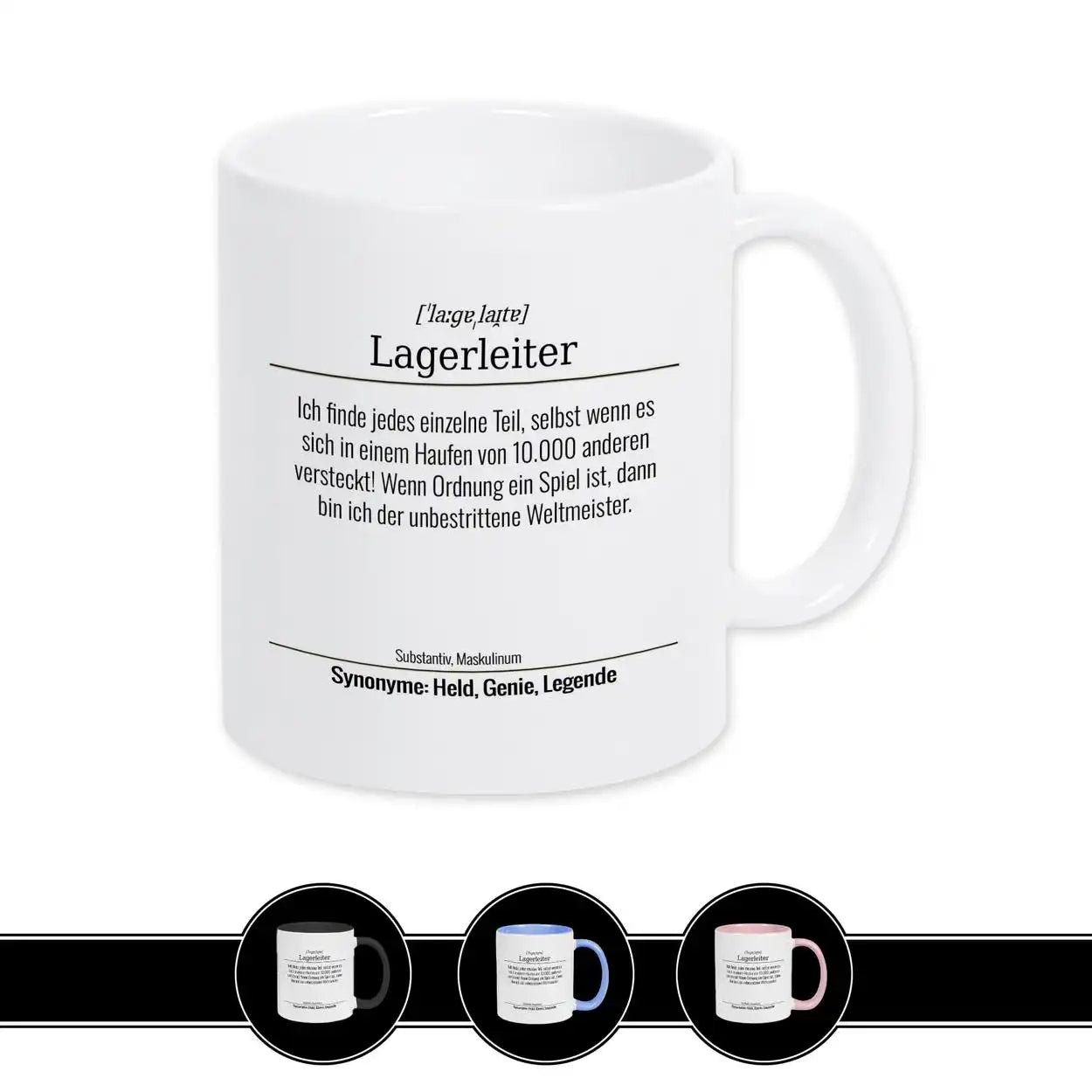 Tasse für Lagerleiter Weiß Geschenkidee Weihnachten