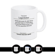 Tasse für Lagerleiter Weiß Geschenkidee Weihnachten