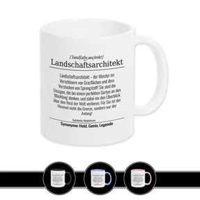 Tasse für Landschaftsarchitekt Weiß Geschenkidee Weihnachten