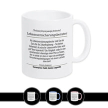 Tasse für Lebensversicherungsberater Berufstassen Druckerino Weiß  