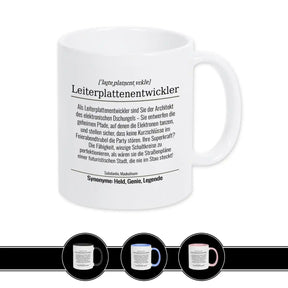 Tasse für Leiterplattenentwickler Weiß Geschenkidee Weihnachten