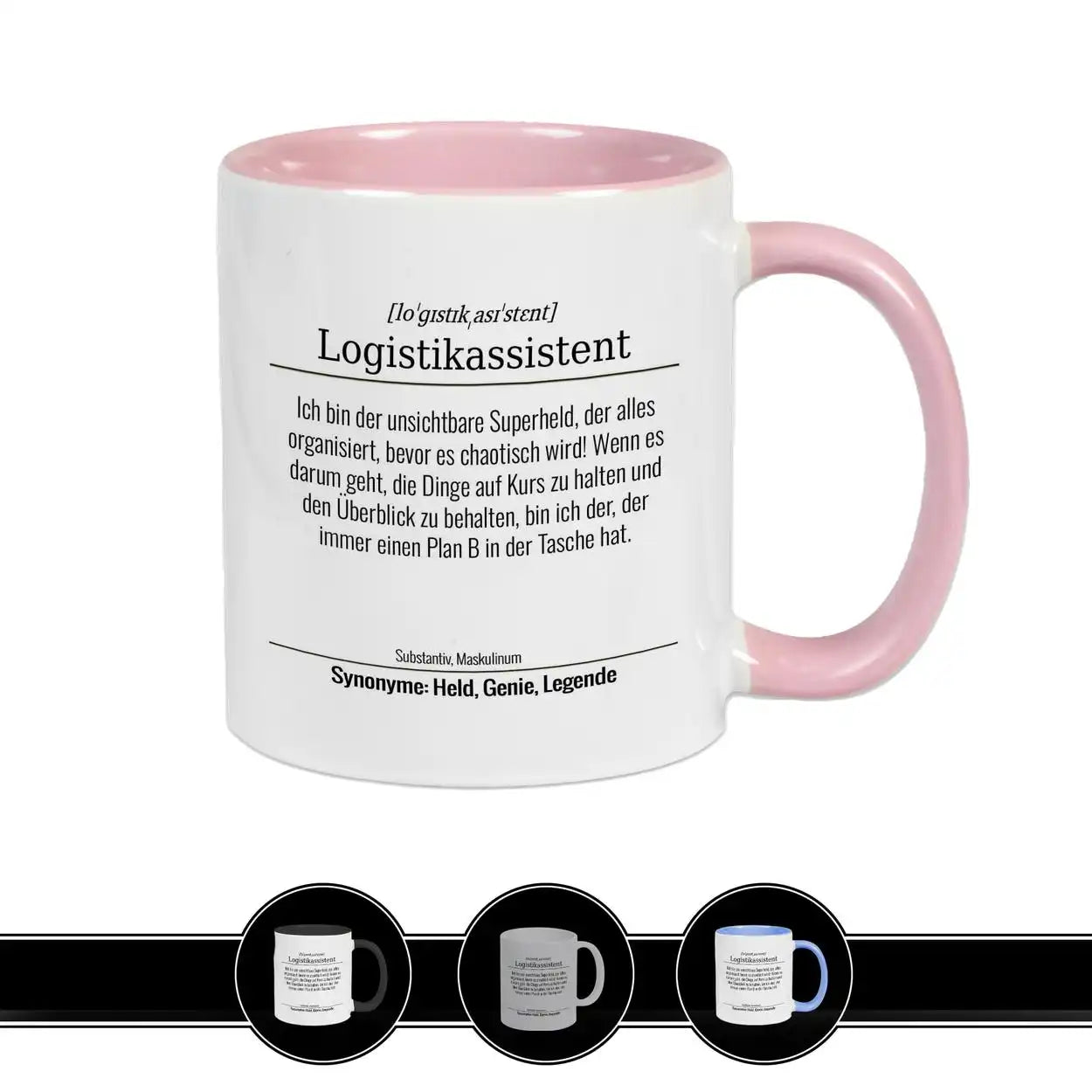 Tasse für Logistikassistent Altrosa Geschenkidee Weihnachten