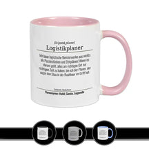 Tasse für Logistikplaner Altrosa Geschenkidee Weihnachten