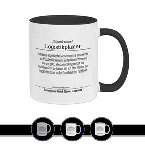 Tasse für Logistikplaner Schwarz Geschenkidee Weihnachten