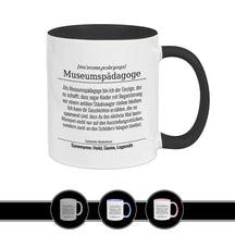 Tasse für Museumspädagoge Schwarz Geschenkidee Weihnachten